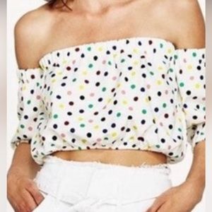 Zara cropped polka dot top. Colorful and cute. NWT